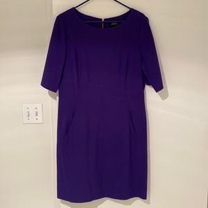 Tahari purple work dress